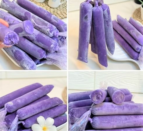 Purple yam ice candy