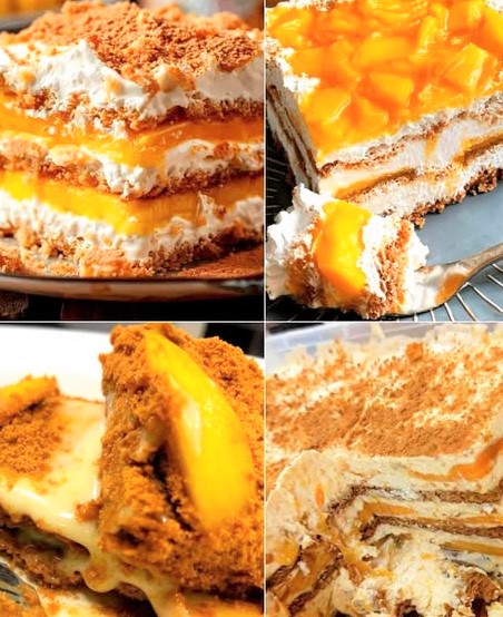 Mango Grahams (Cold Mango Cream Fridge Cake)