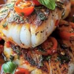 Fish Fillet with TomatoβBasil Sauce