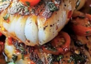 Fish Fillet with Tomato–Basil Sauce