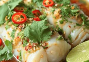Thai Lime-Garlic Steamed Fish